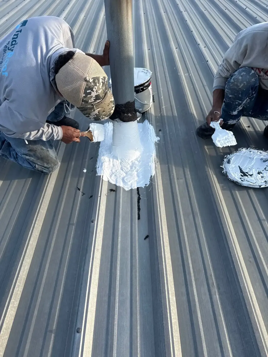 Tarping and dry-in on a Lochaven of Noblesville commercial roof